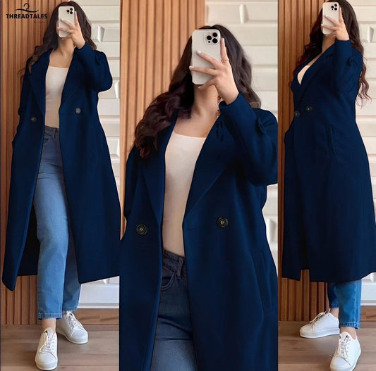 Long Fleece Women Coat