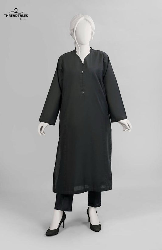 Elegant Black Linen Shirt & Trouser